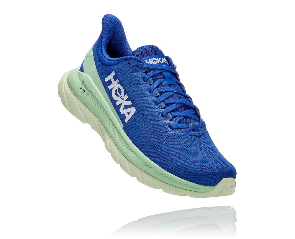 Hoka One One Mach 4 Löparskor Herr Blå/Gröna Grå - SE-3748521